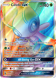 Pokemon 100+ rainbow rare cards binder collection includes 5 foils in any combination and at least 1 of the following cards, ex and gx, fa, secret rare, tag team, unified minds 3.4 out of 5 stars 85 $46.50 $ 46. Celebi Fa Gx Rainbow By Aschefield101 Deviantart Com On Deviantart Pokemon Cards Rare Pokemon Cards Pokemon Card Memes