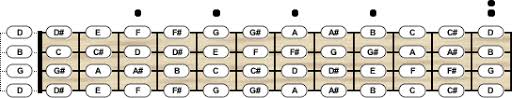 Cavaquinho Tuning Chord Scale Generator