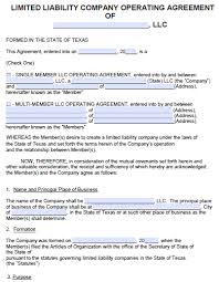 An operating agreement protects your company's limited liability status by establishing the rules and provisions anyone who wants to protect their assets and disentangle their liabilities from their business or nonprofit via. Free Texas Llc Operating Agreement Template Pdf Word Start Your Small Business Today