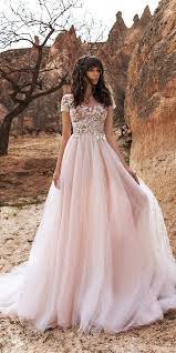 Blush Wedding Dresses Bridal Gowns For Blush Weddings Sheer Wedding Dress Wedding Dress Guide Destination Wedding Dress