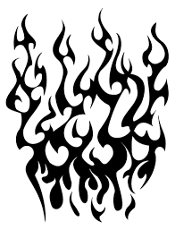 Fire flame and ice tattoo on full arm. 30 Flame Tattoo Design Stencils