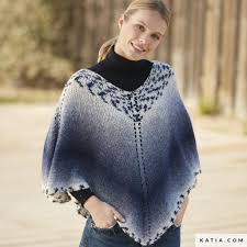 Ein gehäkelter poncho wird mich warm halten. Gratis Anleitung Poncho Melody Jacquard Phoenix Handarbeitsboutique