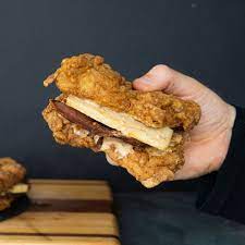 If you do that, i will treat you to a kfc double down. she proposed to her boyfriend as his eyes widened and an ear to ear smile took over his face. Kfc Double Down Sandwich Ethan Special Sauce Recipe Chicken Spices Yummy Food