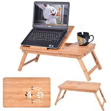 Portable Bamboo Laptop Desk Table With Drawer Laptop Desk Folding Laptop Table Laptop Table For Bed