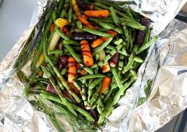 I assembled it in a 9 x 13 baking dish and covered it with aluminum foil. Grilled Pork Tenderloin And Foil Packet Veggies Forks And Folly