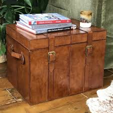 Wood and leather storage coffee tables. Leather Coffee Table By Ginger Rose Notonthehighstreet Com