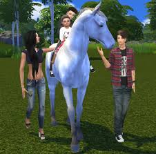 A hut by the horse ranch can be used for storage, and a gorgeous church called . My Horse Family Pose 2 Chaleara S Sims 4 Poses