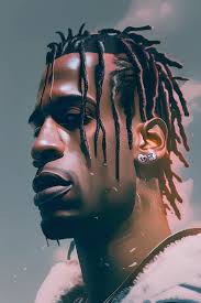 Travis Scott branco 4k"