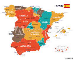 Get free map for your website. Spain Map Illustration Foto Poster Wandbilder Bei Europosters
