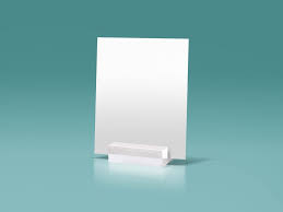 Glass Stand Display A5 Paper Free Mockup Free Mockup Free Mockup Display Stand Mockup Free Psd