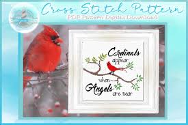Cross stitch designs look beautiful when stitched on blankets, baby quilts, tablecloths and more! Counted Cross Stitch Pdf Pattern Cardinals Appear Quote 572862 Designs Design Bundles