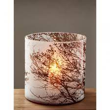 High quality thick bottom empty scented candle holder clear glass candle jars with metal lids. Branch Large Glass Hurricane Candle Holder Glass Brown Clanbay
