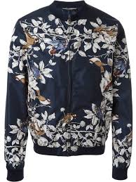 Dolce Gabbana Bird Print Bomber Jacket Spazio Pritelli Farfetch Com Menswear Bomber Jacket Printed Bomber Jacket