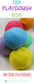 Easiest Playdough Without Cream Of Tartar 3 Simple Ingredients Easy Playdough Recipe Easy Play Dough Playdough Recipe