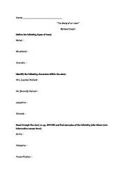 Story Of An Hour Reading Worksheet Reading Worksheets Critical Thinking Questions Worksheets
