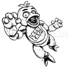 Official five nights at freddy's coloring book by scott cawthon (english) paperb. How To Draw Chica The Chicken Five Nights At Freddys Step By Step Video Game Characters Fnaf Coloring Pages Five Nights At Freddy S Monster Coloring Pages