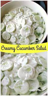Creamy Cucumber Salad Recipe Cucumber Recipes Crazy Kitchen Creamy Cucumber Salad