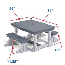 Farmhouse kids tables chairs playroom the home depot. Step2 3piece Farmhouse Table Bench Set Kids Plastic Play Table Modern Farmhouse Design Tables Home Urbytus Com