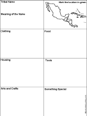 Native American Graphic Organizers With Maps Printable