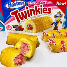 These things are added so the pie can remain on the shelf for weeks without going bad. Twinkies New Mixed Berry Variety Is Stuffed With Strawberry Blueberry And Raspberry Creme
