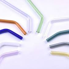 9 colors Heat And High Temperature Resistant Glass Straw 8mm ...