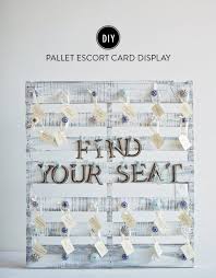 Place card me how it works guides make place cards. Diy Pallet Escort Card Display