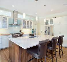 Its purpose is to protect the walls above the countertop although most people think of backsplash as running the length of the countertop, many designers prefer to use the upper cabinets as the guide. Contemporary Kitchen By Rdm Architecture Contemporary Kitchen Layouts Functional Kitchen Design Kitchen Design