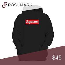 Rare authentic dswot supreme arabic box logo hoodie black size large. Supreme Black Hoodie Black Red Box Logo Supreme Other Black Hoodie Hoodies Sweatshirts