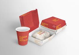 Free Burger Branding Package Mockup In 2020 Burger Box Burger Branding Brand Packaging