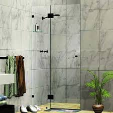 Browse our range online and get free delivery on orders over £49. Matte Black Two Panel Wall To Wall Frameless Shower Screen With Panel Hinged Door Young Shower Screens In Perth