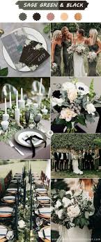 Top 6 Sage Green Weddings Color Palettes Sage Black Fall And Winter Wedding With M Sage Green Wedding Colors Wedding Theme Colors Sage Green Wedding Theme