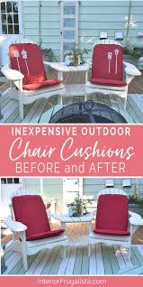 Inexpensive Outdoor Chair Cushions Before And After In 2020 Outdoor Furniture Makeover Outdoor Chair Cushions Outdoor Patio Chair Cushions