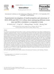 Edwards, m r, klinklin, e, stoneham, v e, aluminium lithium 5 conference. Pdf Experimental Investigation Of Tensile Properties And Anisotropy Of 1420 8090 And 2060 Al Li Alloys Sheet Undergoing Different Strain Rates And Fibre Orientation A Comparative Study