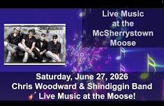 Saturday, June 27, 2026 – Chris Woodward & Shindiggin Band