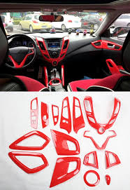 Ad Ebay For Hyundai Veloster 2012 2017 Red Interior Accessories Whole Kit Covers Trim Hyundai Veloster Hyundai Veloster Turbo