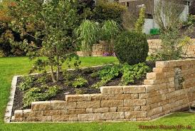 Mauersteine Terra Als Gartenmauer Farbe Sahara Fotos