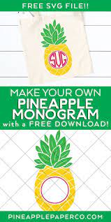 Download Free Pineapple Monogram Svg Pineapple Paper Co