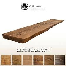 Instructions and metal keyhole brackets on the back for easy installation. Rustic Waney Edge Live Edge Floating Shelf Wood Solid Chunky Oak 9x1 5handmade Ebay