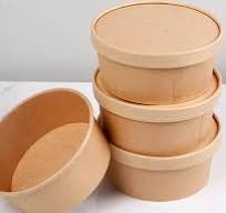 1300ML Kraft Paper Round Salad Bowl