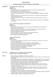 project estimator resume samples