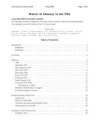Where the spouses are equally situated financially, there is generally no alimony awarded. Http Www Rbs2 Com Dwaiver Pdf