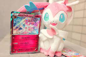 Sylveon Plushie And Card Sylveon Pokemon Card Plush Toy Pokemon Merchandise Pokemon Eevee Evolutions Sylveon