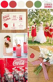 Wedding Color Combination Sweet Summer Cherries Cherry Red White Tan And Green Summer Wedding Colors Wedding Colors Best Wedding Colors