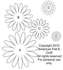 Felt Gerbera Daisies Lazy Daisies Of Summer Felt Flower Template Flower Template Felt Flowers Patterns