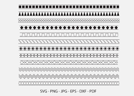 Decorative islamic border vector svg eps. Decorative Border Patterns 12 Patterned Grafik Von Redcreations Creative Fabrica