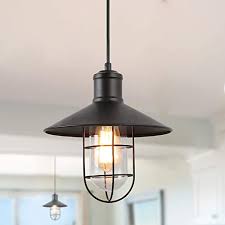 Wood grain ceiling fan blades can match wood cabinets, floors and kitchen furniture to create a cohesive look. Lnc Industrial Cage Pendant Lighting Black Small Hanging Fixture For Kitchen Island Bedroom Dining Room Entryway And Farmhouse Goals