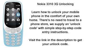 1 insert other providers sim card. Unlock Nokia 3310 3g Sim Network Unlock Pin Youtube
