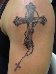 Explore cool prayer beads designs with sacred catholic meanings. Tattoo Designs Cross With Rosary Beads Cute Simple Tattoos