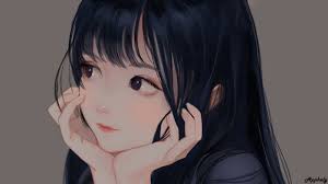 Anime girl, group of anime girls, manga girls. Wallpaper Anime Girls Black Hair Long Hair Purple Eyes Cute Little Girl Asian Blush Blushing Looking At The Side Black Eyes Simple Background 1920x1080 Cyborgsamuraiv 1958543 Hd Wallpapers Wallhere