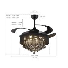 Read on to find out all the details! Smoke Crystal Finished 42 Crystal Round Drum Shape Ceiling Fan 32w Led 4 Acrylic Invisible Retractable Blades With Light Kits 3000k 4000k And Remote Control Lighting Ceiling Fans Tools Home Improvement